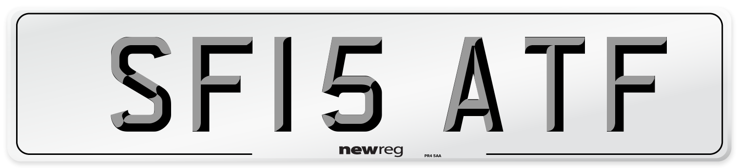 SF15 ATF Number Plate from New Reg